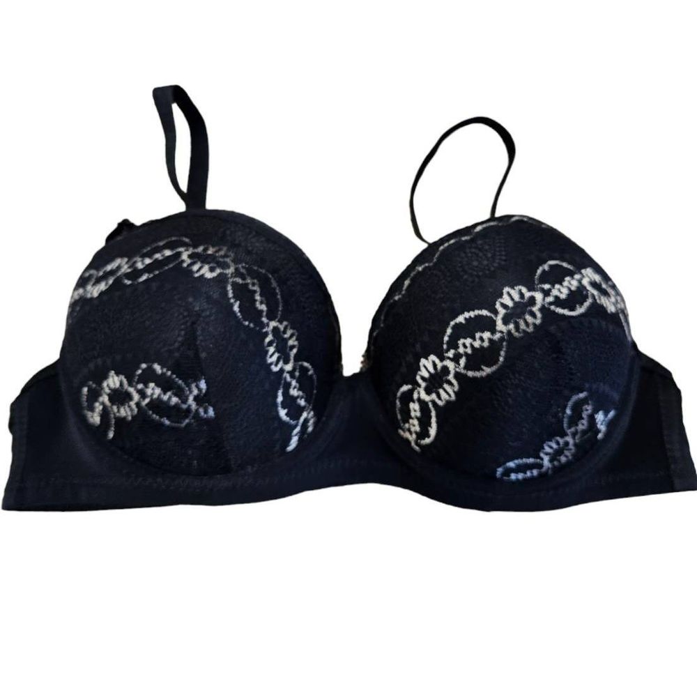 Chuns Black Padded Lift Underwire Bra 30D